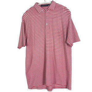 Collared Greens Men's Striped Polo, Pima Cotton/Spandex, Large
